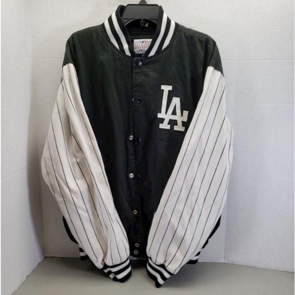 MLB Los Angeles Dodgers Size L Men's Black White Jacket